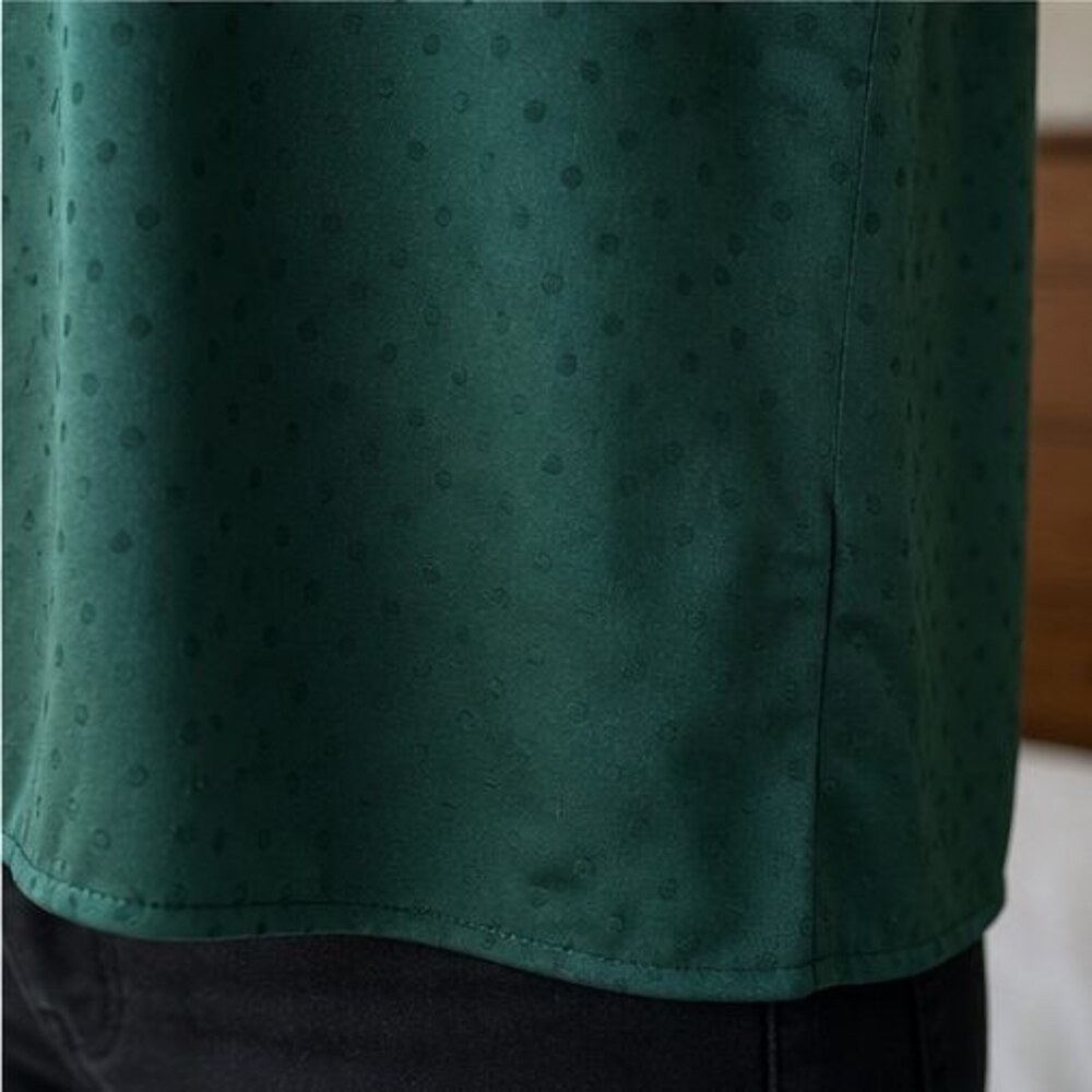 Navy Pleated Blouse - Picture 6 of 6